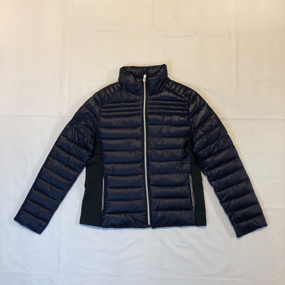 Ci Sono Women’s Long Sleeve Full Zip Navy Blue Puffer Jacket with Zip Pockets L